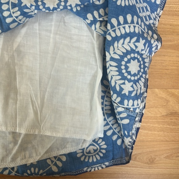 Saiph Lab White and Blue Cotton Dress - Picture 10 of 16